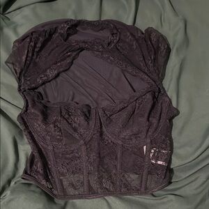 Elegant Black Lace Women's Intimate Top